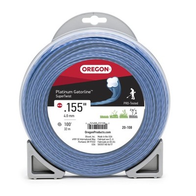 Platinum Gatorline .155 x 100ft Grey Black Trimmer Line Durable Impact Resistant