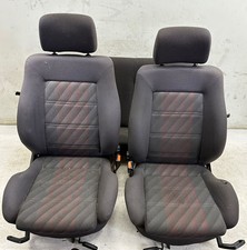 85-92 Vw Mk2 Golf Gti Red Striped Grey Cloth Seats Oem