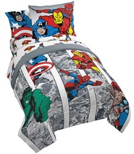 Jay Franco Marvel Avengers Comic Cool 5 Piece Twin Bed Set - Includes Comfort...