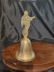 Vintage 5" Cherub brass hand bell made in India Nice ring — photo 3