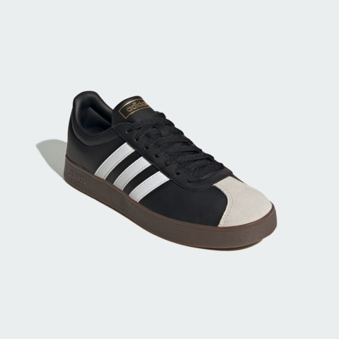 ADIDAS VL COURT 2.0 sneakers nere suola marrone classiche ORIGINALI