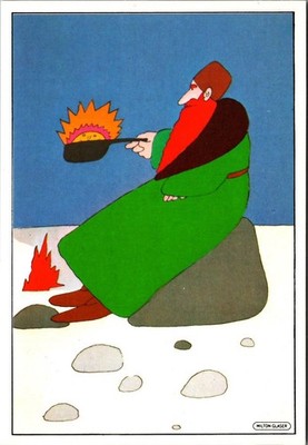 Vintage Milton Glaser Russian Tea Room Art Print Postcard