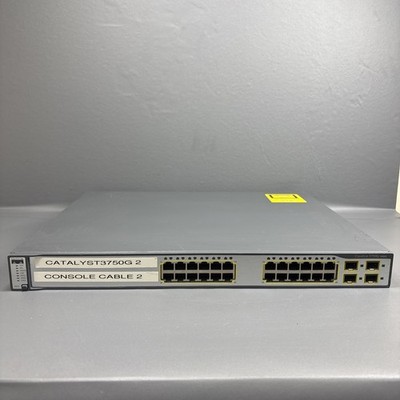 Cisco 3750G WS-C3750G-24TS-S1U V05 24-Port Managed Gigabit Ethernet Switch