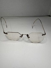 Vintage Rimless Flexon Eyeglasses Glass Has Black Spots
