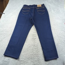 Vintage Lee Jeans Womens Plus 18 Blue High Rise Denim Blend Dark Made in USA