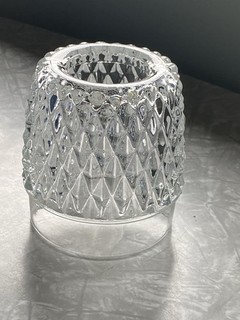Indiana Glass Clear Diamond Point Fairy Lamp Shade Top Only