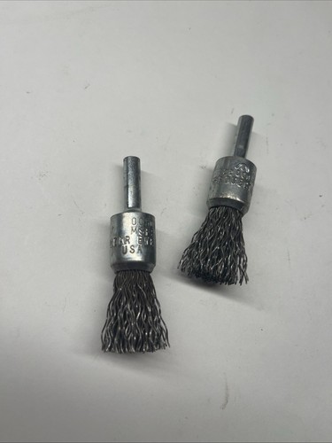 (2) Spazzola terminale filo crimpato .004" filo gambo 3/4". - Foto 1 di 4