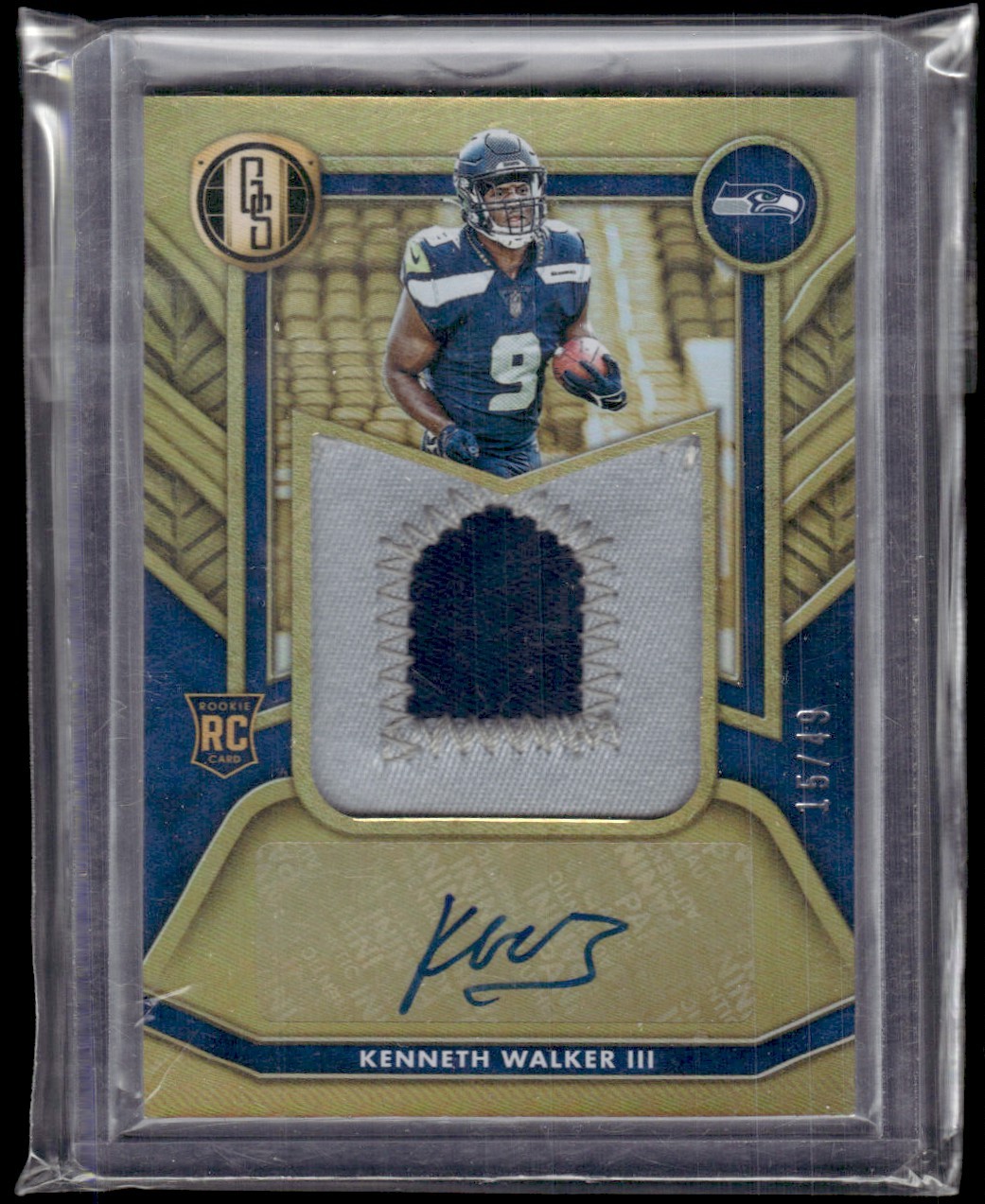 Kenneth Walker III Panini Gold Standard Rookie Jersey Autographs Jumbo Relics #RAJKWA Prime