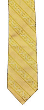  130 New ROBERT GRAHAM Neck Tie 100 SILK Gold Blue Diagonal Striped Floral USA