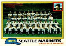 Seattle Mariners / Maury Wills 1981 Topps #672 Seattle Mariners