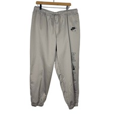 Nike Jogger Pants Size XXL Gray Mid Rise Loose Fit Drawstring Tapered Athleisure