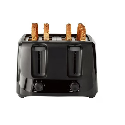Mainstays 4-Slice Toaster 6 Shade Settings Removable Crumb Tray Kitchen Breakfas