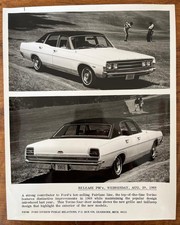 Original 1969 Ford Fairlane 4 Door Sedan Official Press 8x10 Release Photo
