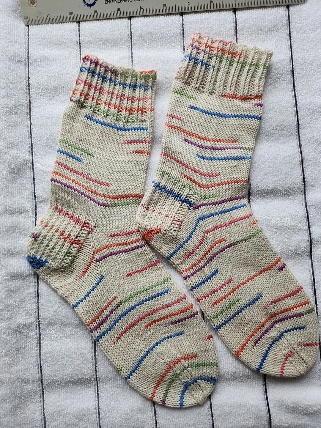 Hand Knitted Wool Socks Size 4-6 #60