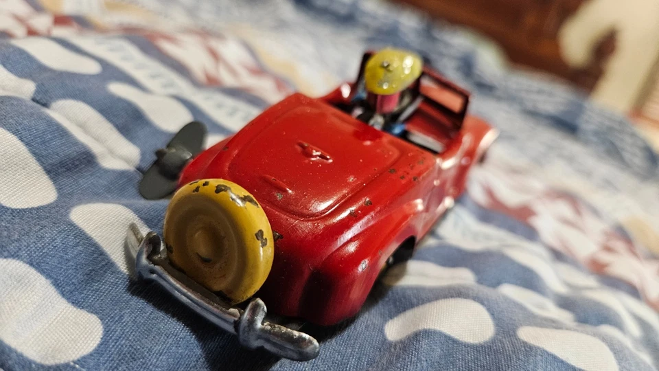 BONITO CONVERTIBLE VINTAGE DE ESTAÑO FRICCIÓN X CAR PACKARD ¡Hecho en Japón ocupado! Foto 4 de 4