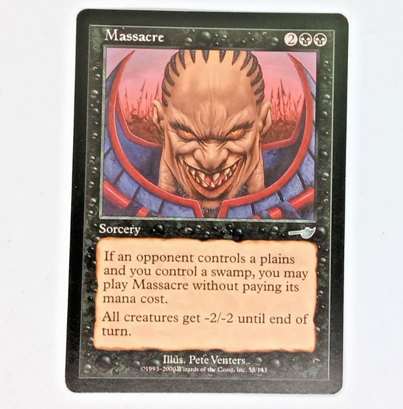Massacre #58 - Nemesis Magic the Gathering Sorcery NM - MTG