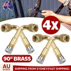 4PCS Valve Extension Tyre Stem Adapter Core Cap 90°Angle Car Bike Truck Brass AU