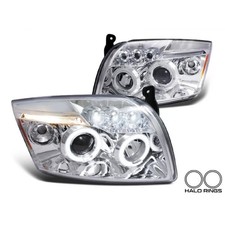 Tuning headlight set with angel eyes suitable for Dodge Caliber 2006-2012 wit...