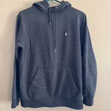Volcom Mens A4101919 True To This Pullover Hoodie Charcoal Gray Small