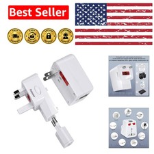 Compact Worldwide Travel Adapter with 2 USB-A Ports for Effortless Charging