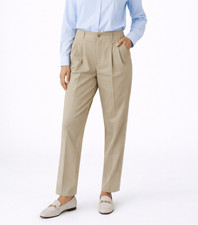 Vtg 80s Dockers Womens Pants Sz 10 Khaki Tan Super High Rise Pleated Chino 28" w