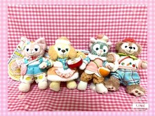 Tokyo Disney Sea Duffy  Friends Wonderful Kitchen Plush Badge Set of 4 NEW