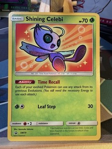 Pokemon TCG Shining Celebi SM79 Black Star Promo Holo Near Mint Condition