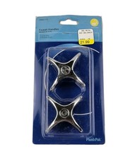 NEW PLUMB PAK PP805-112, 2-Pack Cross Style Faucet Handles Chrome Finish