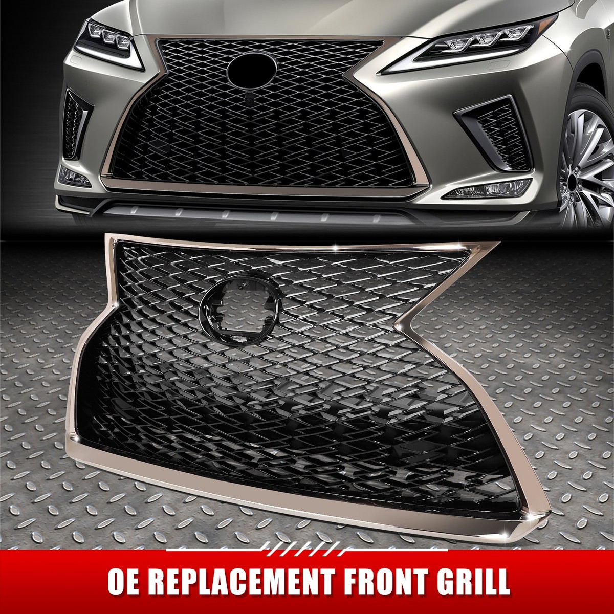 For 20-22 Lexus RX350 RX450h RX450hL F Sport Front Grille w/o