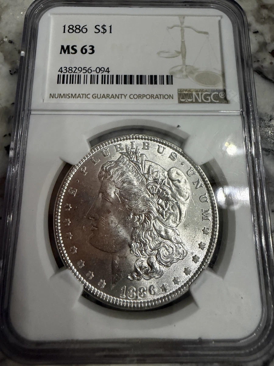 MS 63 Graded 1886 Year Morgan US Dollars (1878-1921) for sale | eBay
