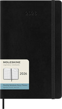 Moleskine Classic 12 Month 2026 Monthly Planner, Soft Cover, Large