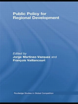 Public Policy for Regional Development