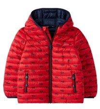 NWT Boys Joules UK Packable Jacket Padded Puffer Car Print Lightweight Sz 8