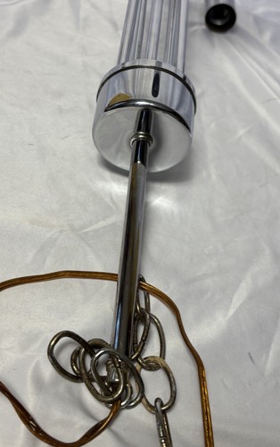 Vintage Mid Century Chrome Tone 5 Light Waterfall Swag Lamp Chandelier - Picture 19 of 20