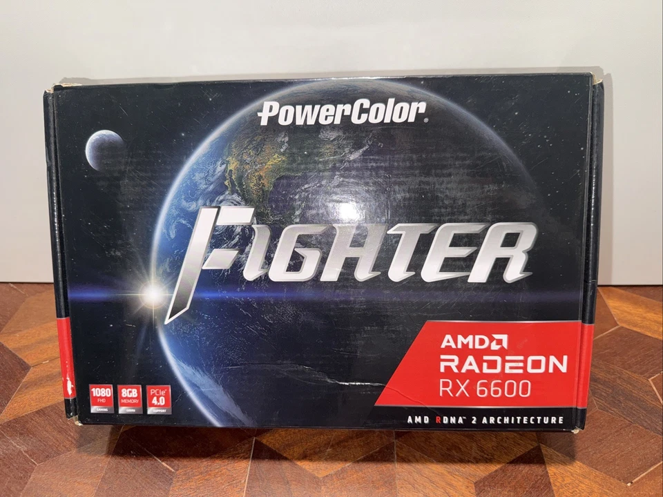 NEW PowerColor Fighter Radeon RX 6600 8GB GDDR6 Graphics Card AXRX 6600 8GBD6-3D - Image 2 of 4