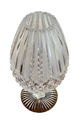 Vintage crystal vase for flowers, ''Acorn'', crystal, by A. M. Ostroumov, USSR