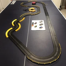 Vintage Aurora AFX Custom Lock & Pin Track Slot Car Set 3 Cars Tyco Motorcycles