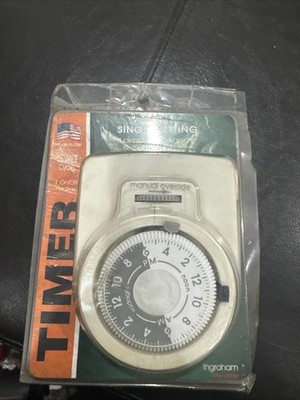 Ingraham Single Setting Timer Safe & Secure 1875 Watts Turns HM Lgts On/Off Away
