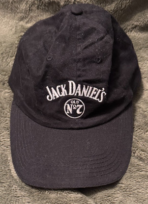 Jack Daniels Old No. 7 Embroidered Strap Back Cap Hat Black Drink Responsibly!!!