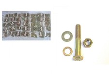 1635 PC Gr 8 Yellow Zinc Coarse Thread Hex Head Bolt, Nut & Washer Assortment