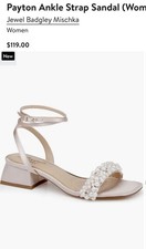 Jewel Badgley Mischka Pearl Heels Cream Size 6 New