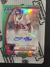 Logan Diggs 2024 Bowman Chrome University #PA-LDG Prospect Auto Green #/99