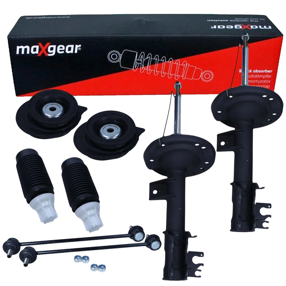 MAXGEAR Stoßdämpfer + Koppelstange Domlager Rep-Satz Vorne für FIAT 500 312