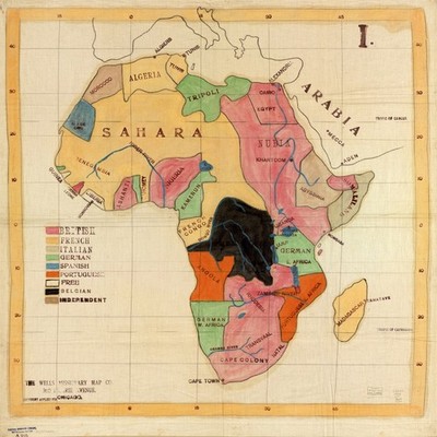Wells Missionary Map Co - African Countries - Art Print on Paper or Canvas
