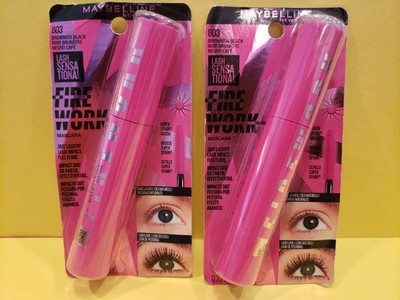 Maybelline~Lot of 2 Lash Sensational Firework Mascara~#803 Brownish Black~NIP