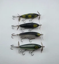 (4) Vintage South Bend Luhr-Jensen Nip-I-Diddee Top Water Fishing Lures Lot of 4