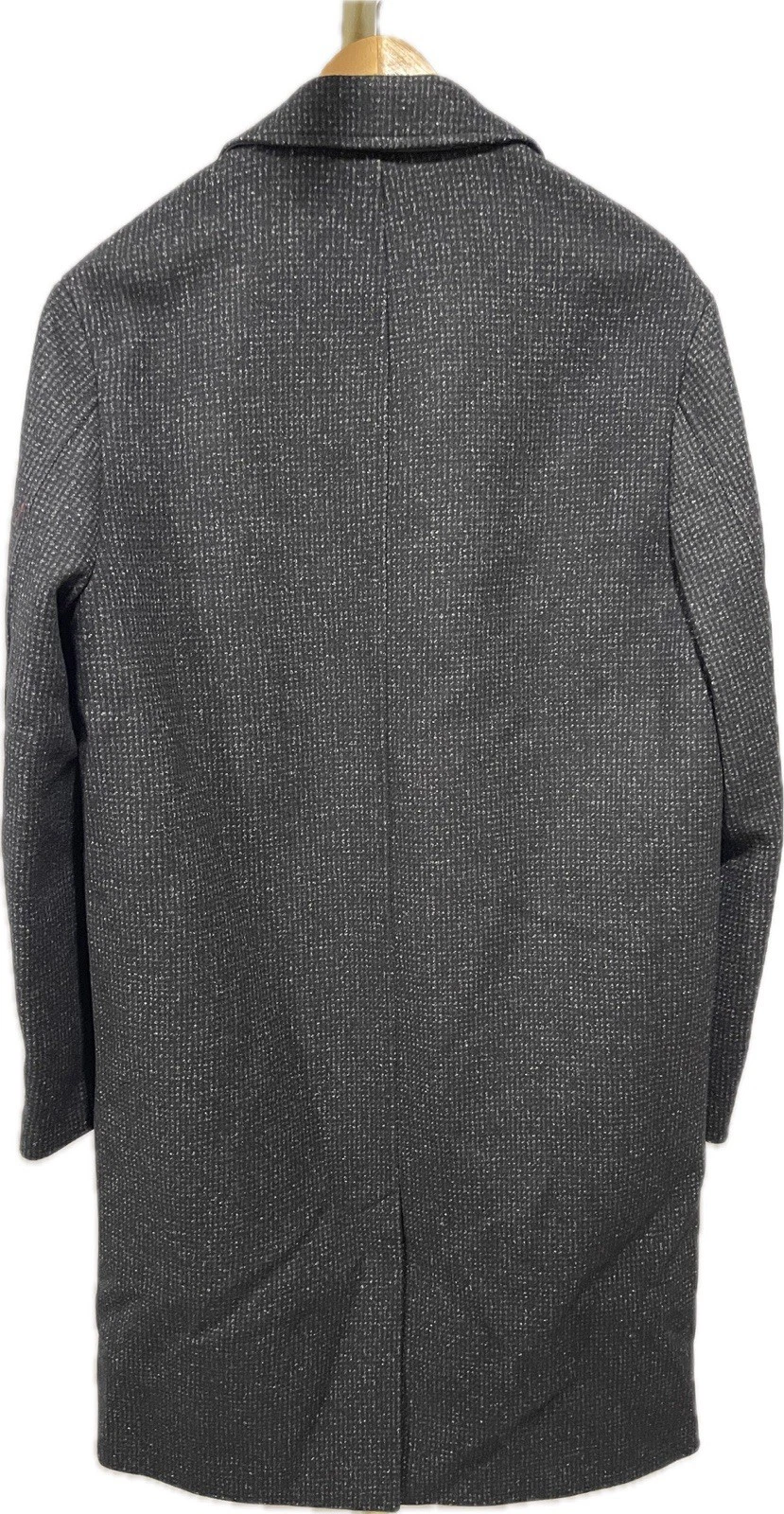 THE KOOPLES MEN’S ELEGANT WOOL BLEND COAT BLACK SPACKLE GRAY SIZE S NWT  $745 image 6