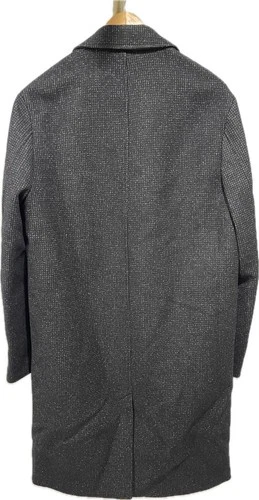 THE KOOPLES MEN’S ELEGANT WOOL BLEND COAT BLACK SPACKLE GRAY SIZE S NWT  $745 image 6
