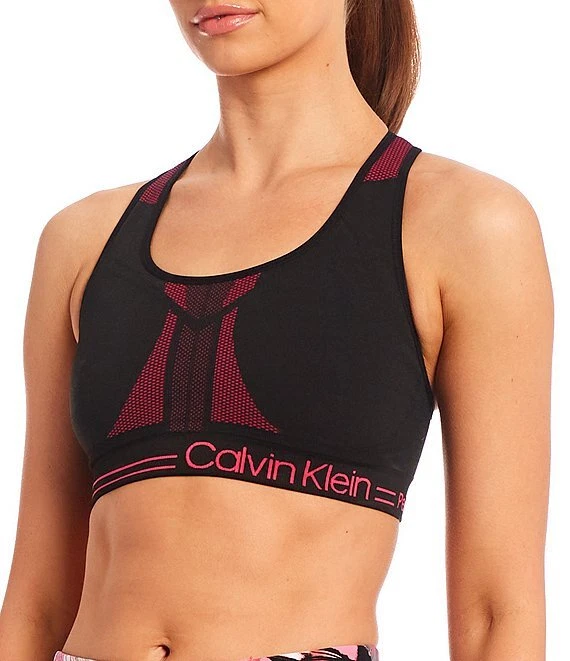 Calvin Klein Performance 280427 Pink Reversible Racerback Sports Bra Small