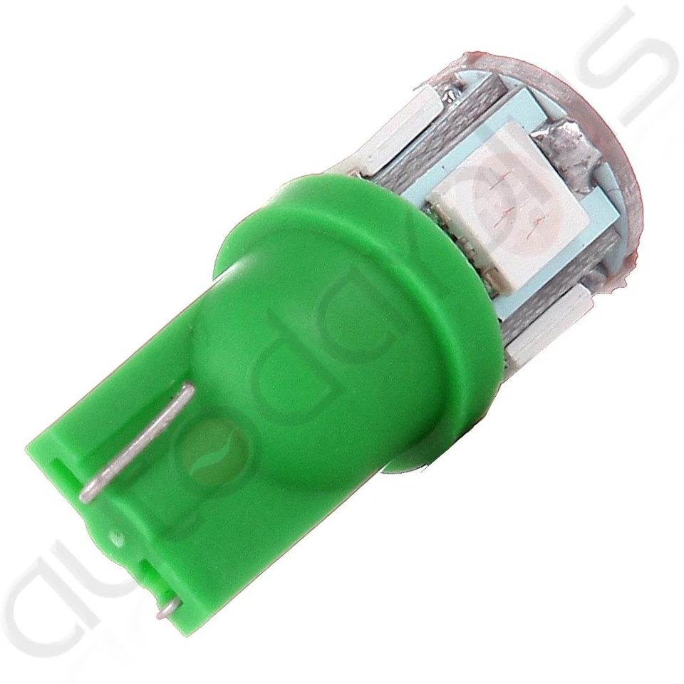 10 piezas T10 194 168 Bombilla LED Verde Cuadro de Instrumentos Panel Lámpara Salpicadero Luz Foto 3 de 4
